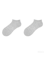 Pure cotton Gray Ankle Socks - Image 2