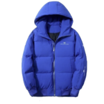 Men's Hooded Zip Front Puffer Jacket With Relaxed Winter Fit