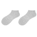 Pure cotton Gray Ankle Socks