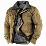 Men's Collared Button Front Lined Jacket Long Sleeves Side Pockets - Image 3