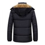 Hooded Padded Jacket With Front Fastening And Flap Pocket Design - Image 3