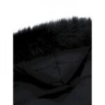 Men's Hooded Longline Puffer Jacket Front Pockets And Sleeve Patch - Image 2